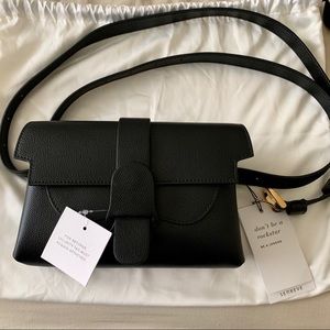 Senreve Aria Belt Bag Crossbody in Pebbled Black